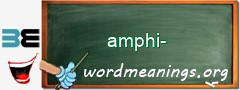 WordMeaning blackboard for amphi-
